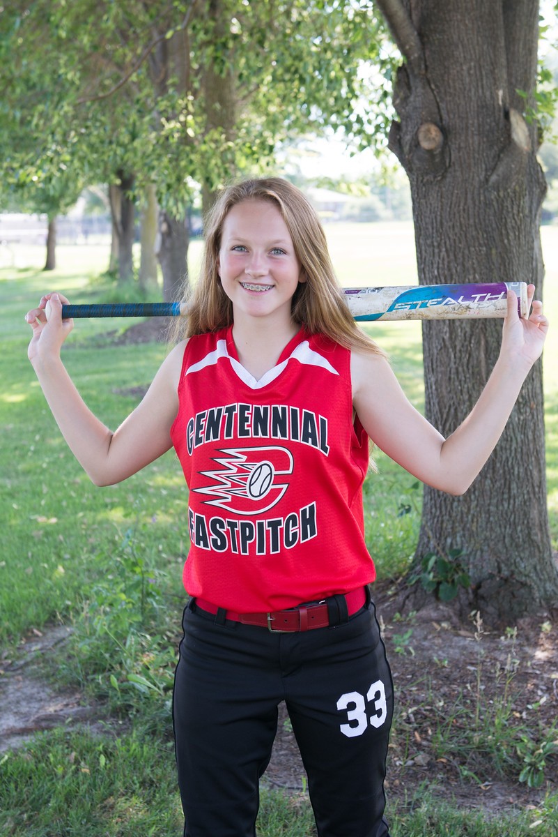 Hailey's softball pictures during middle school